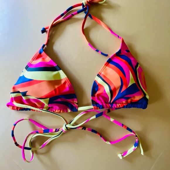 Shein Bikini Swimsuit Vibrant Pink Multicolor Large New - Picture 5 of 6
